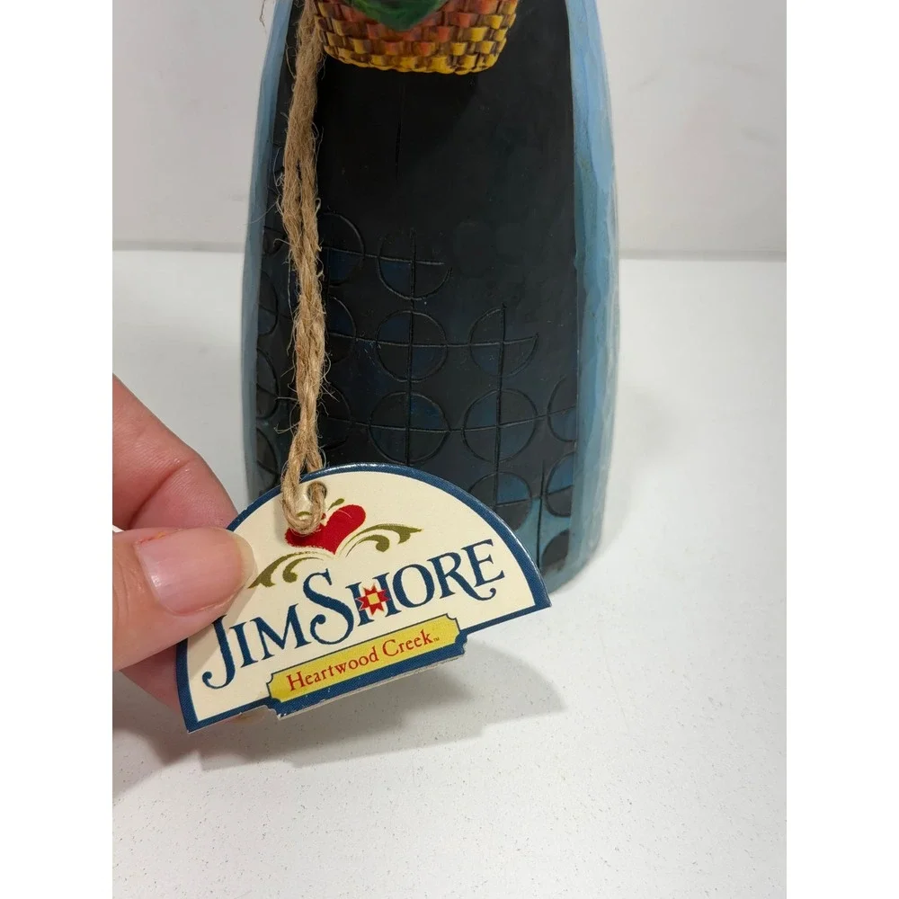 Jim Shore Heartwood Creek pure‎ simple amish Colonial Woman Figurine Blue Black